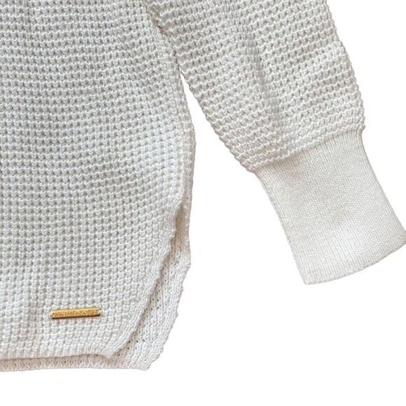 MICHAEL Michael Kors Cowl Neck Sweater Women’s M NWT Ecru Waffle Knit - Picture 9 of 11